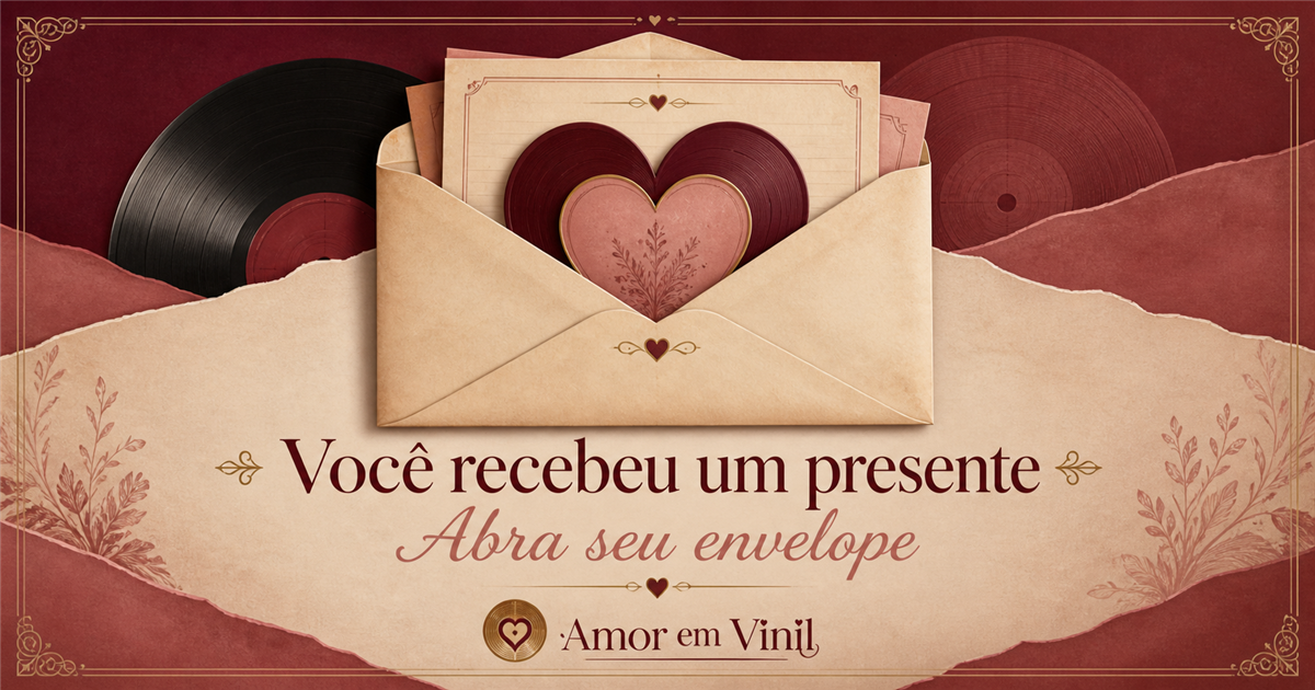 Exemplo da capa compartilhável de um presente digital